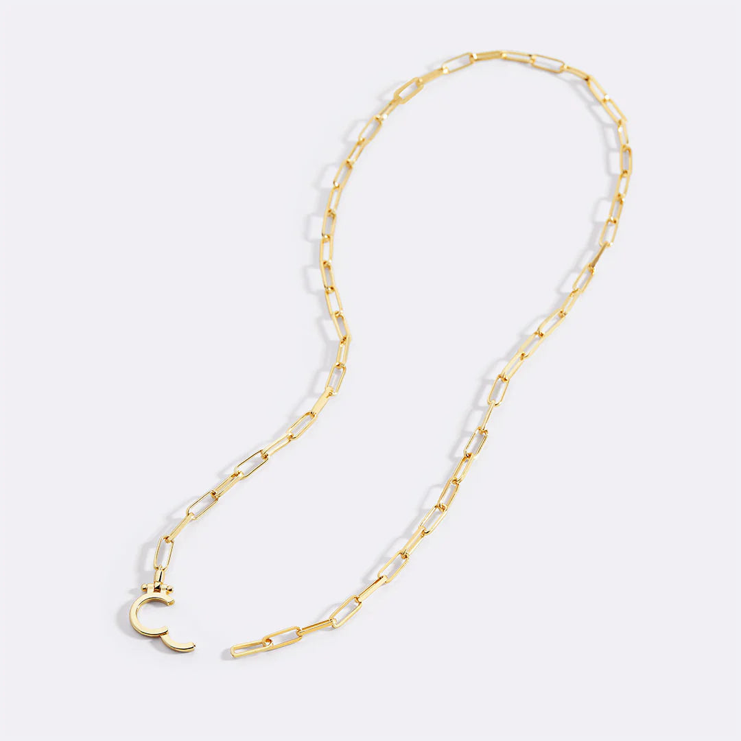 Mint Paperclip Necklace - Gold