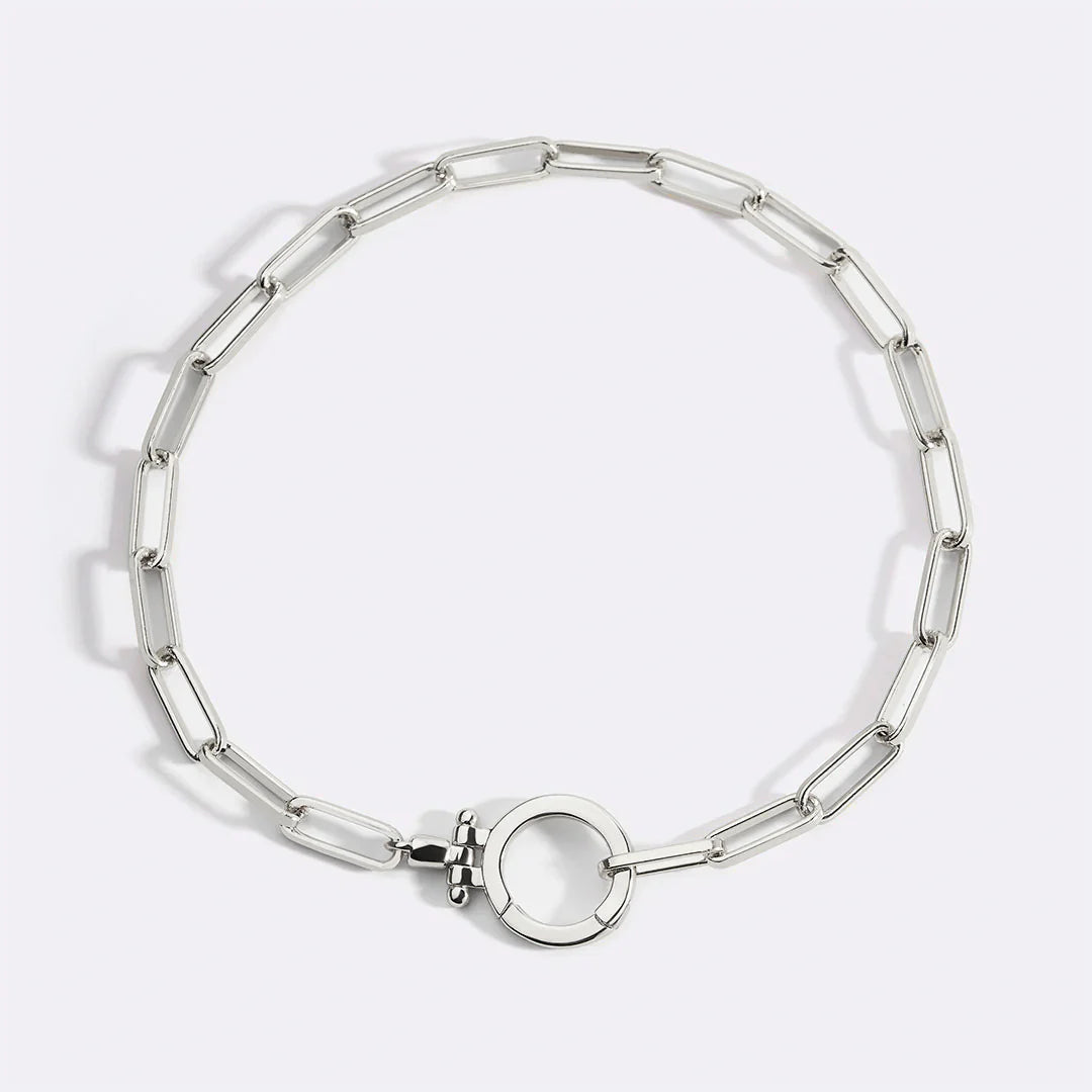 Mint Paperclip Bracelet - Silver