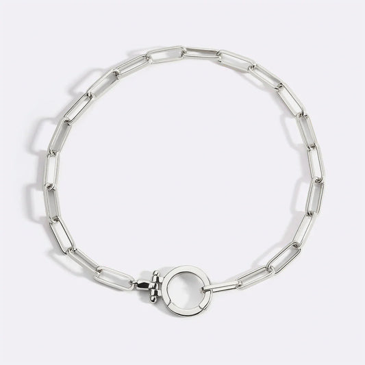 Mint Paperclip Bracelet - Silver