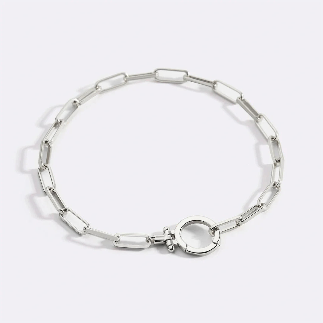 Mint Paperclip Bracelet - Silver
