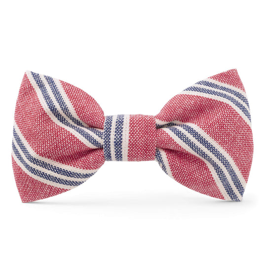 Nantucket Stripe Dog Bow Tie by The Foggy Dog