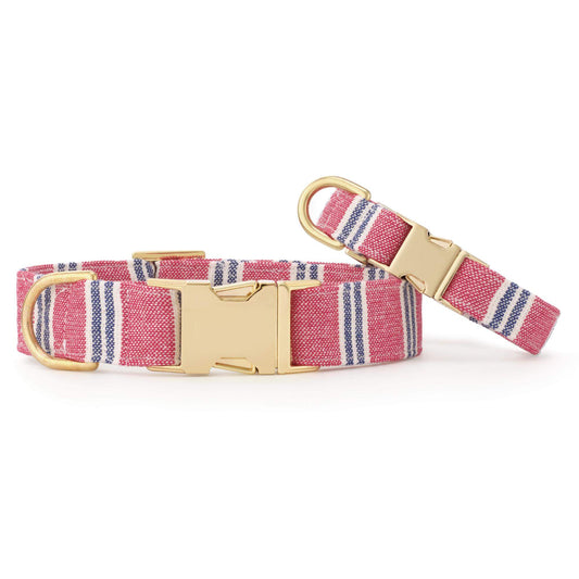 Nantucket Stripe Dog Collar by The Foggy Dog