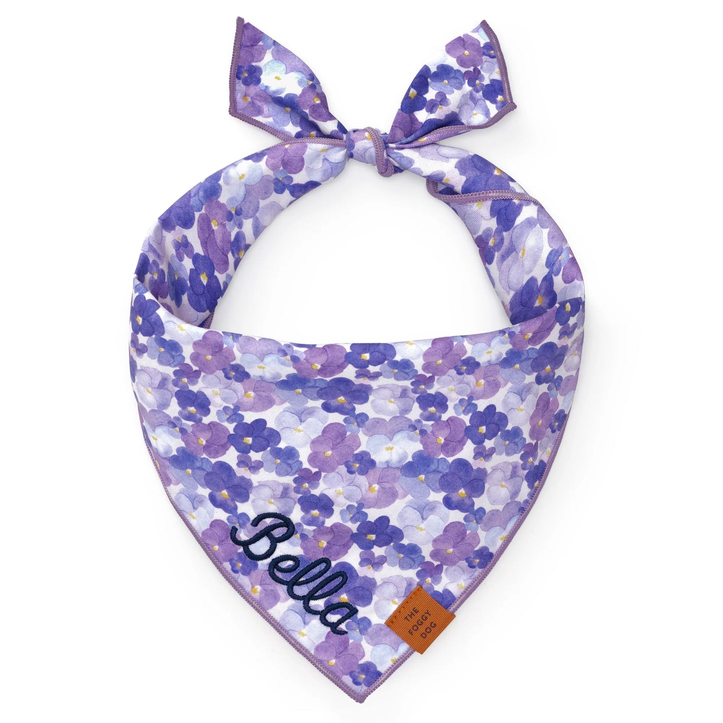 Pressed Pansies Dog Bandana by The Foggy Dog