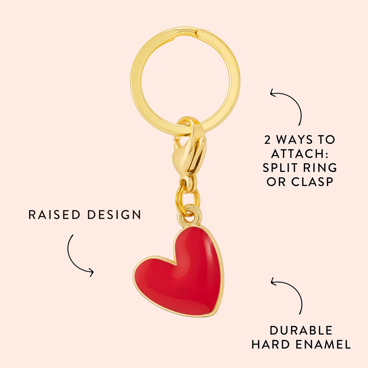 Red Heart Dog Collar Charm by The Foggy Dog