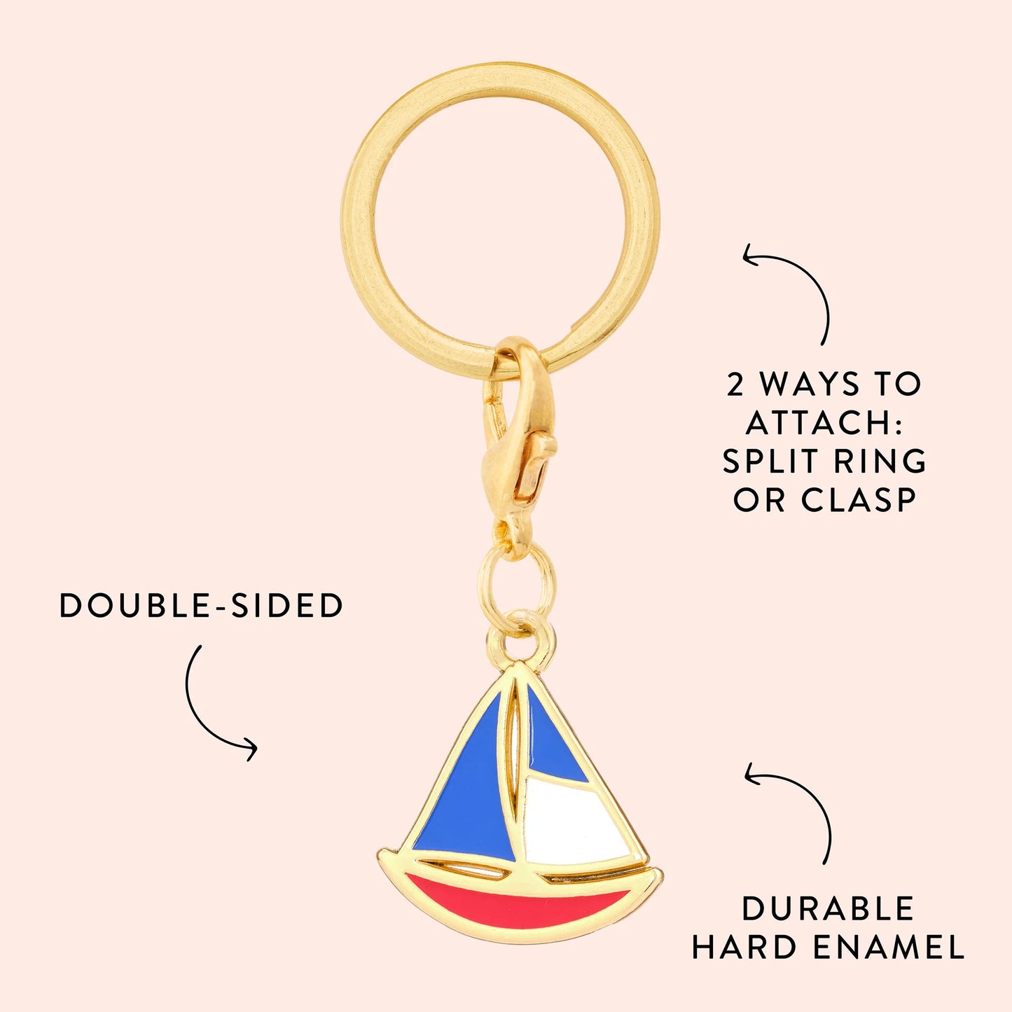 Sailboat Dog Collar Charm by The Foggy Dog