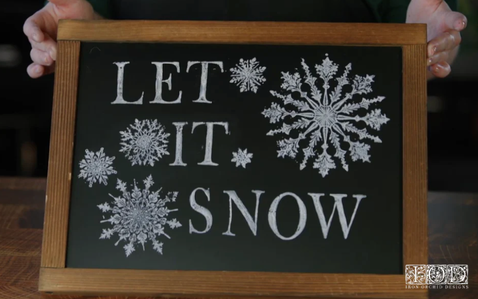 Vintage Snowflakes 12x12 IOD Decor Stamp by Iron Orchid Designs (Retired!)