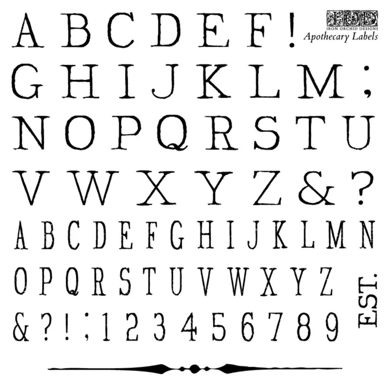Apothecary Labels 6x6 IOD Decor Stamp by Iron Orchid Designs