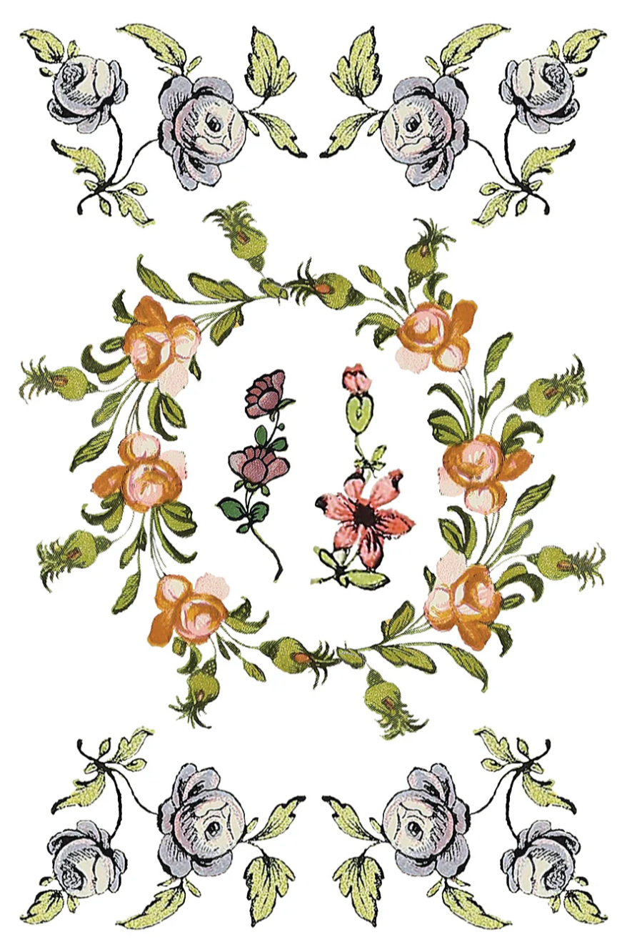 Fairytale Florals IOD Transfer 8x12 Pad by Iron Orchid Designs