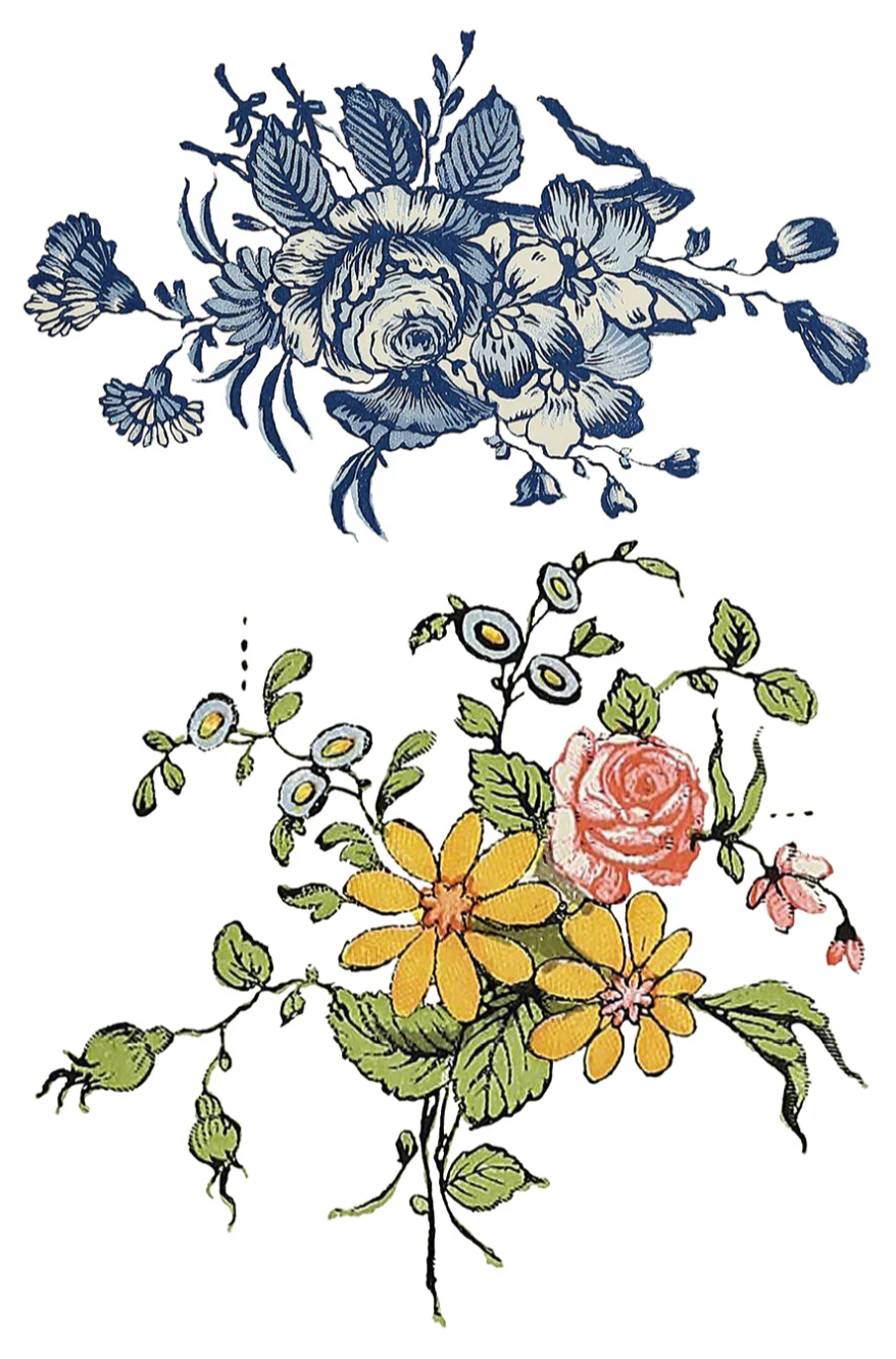 Fairytale Florals IOD Transfer 8x12 Pad by Iron Orchid Designs