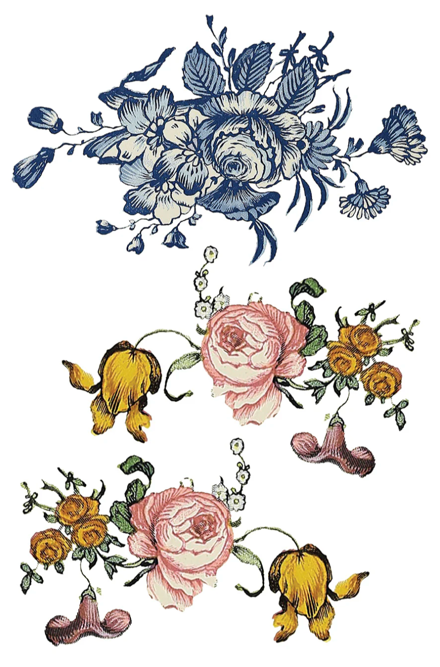 Fairytale Florals IOD Transfer 8x12 Pad by Iron Orchid Designs