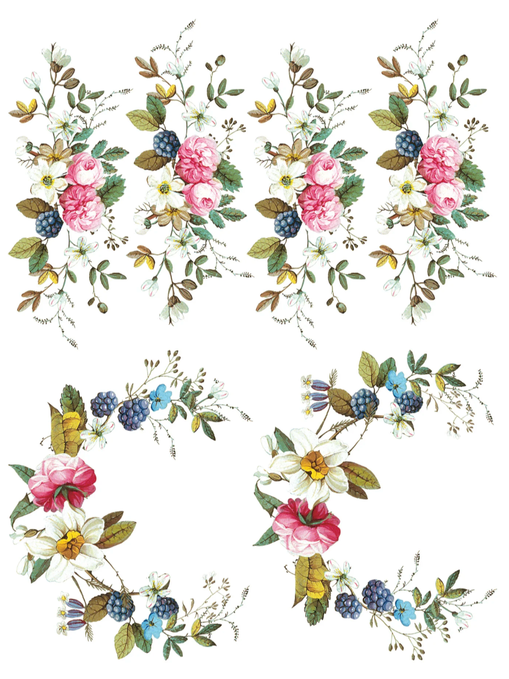 Lost Garden IOD Transfer 12x16 Pad by Iron Orchid Designs