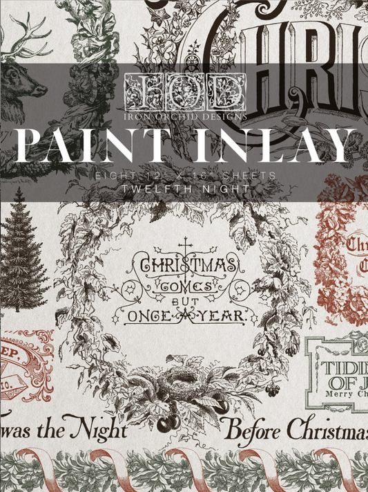 Twelfth Night IOD Paint Inlay 12x16 Pad by Iron Orchid Designs