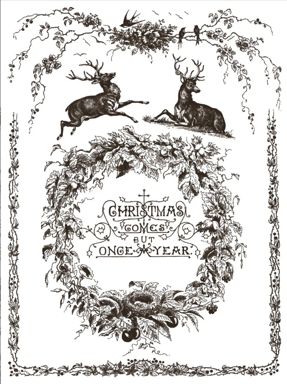 Twelfth Night IOD Paint Inlay 12x16 Pad by Iron Orchid Designs