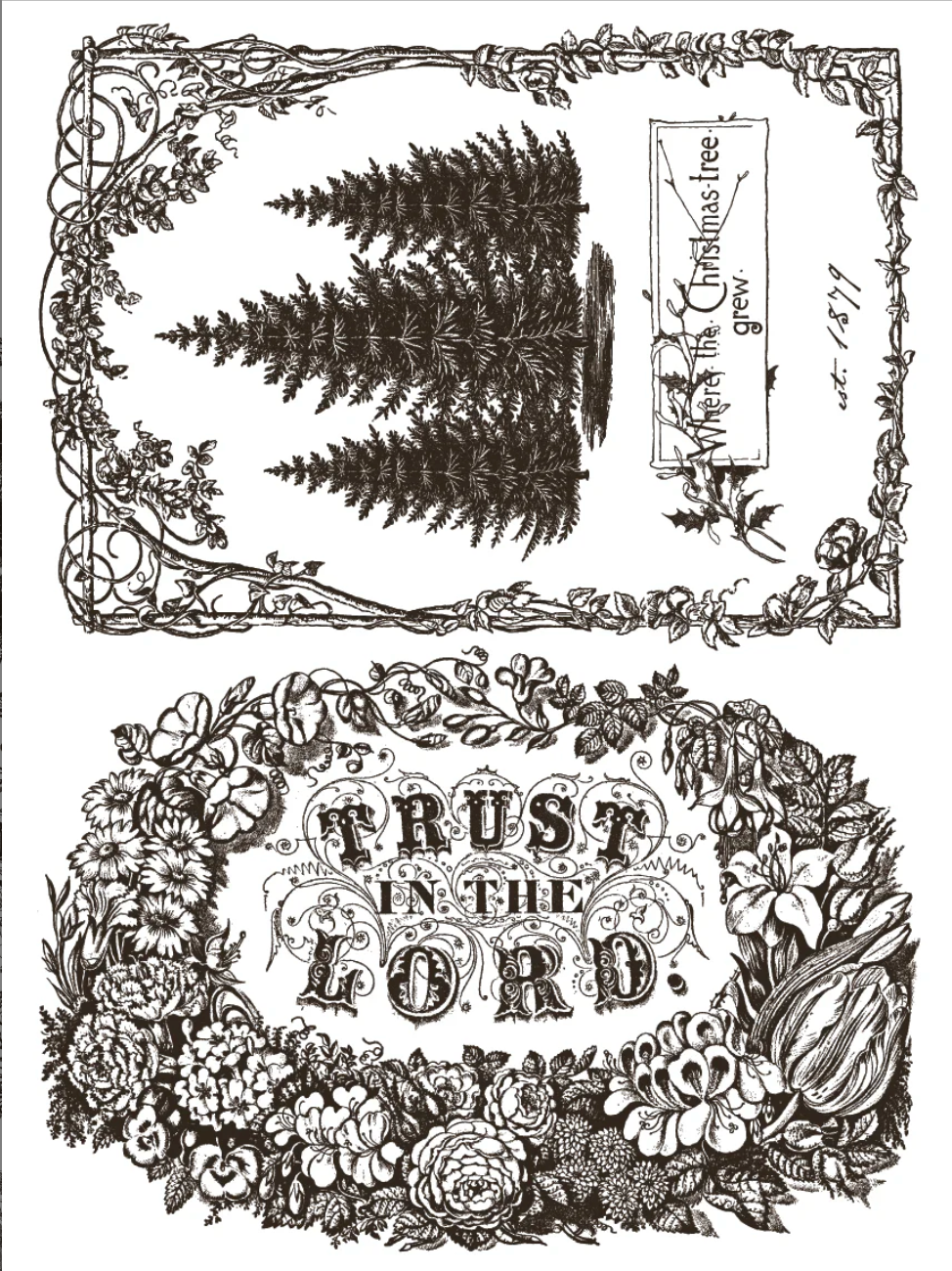 Twelfth Night IOD Paint Inlay 12x16 Pad by Iron Orchid Designs