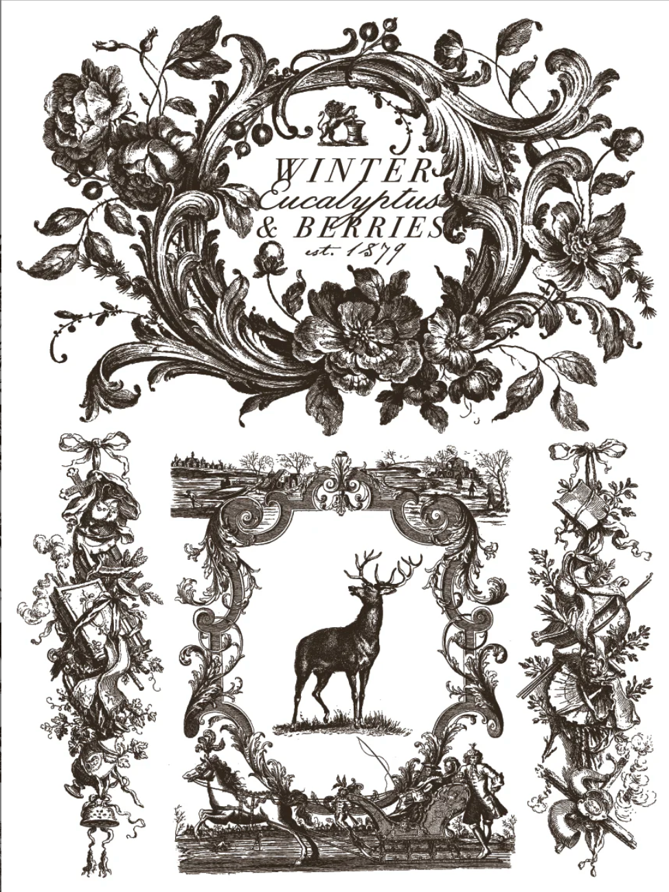 Twelfth Night IOD Paint Inlay 12x16 Pad by Iron Orchid Designs