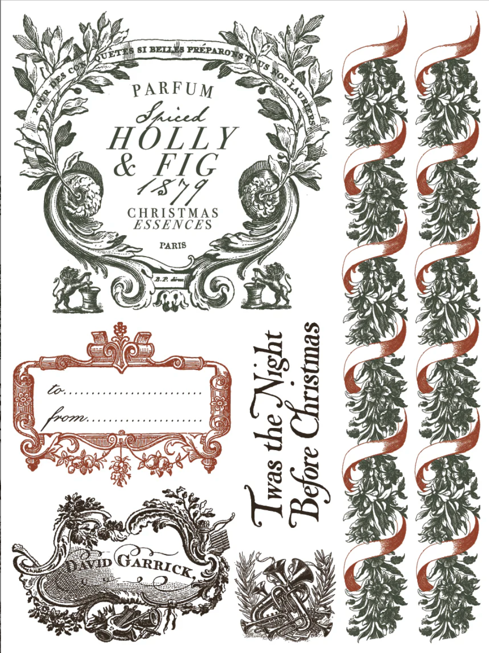 Twelfth Night IOD Paint Inlay 12x16 Pad by Iron Orchid Designs