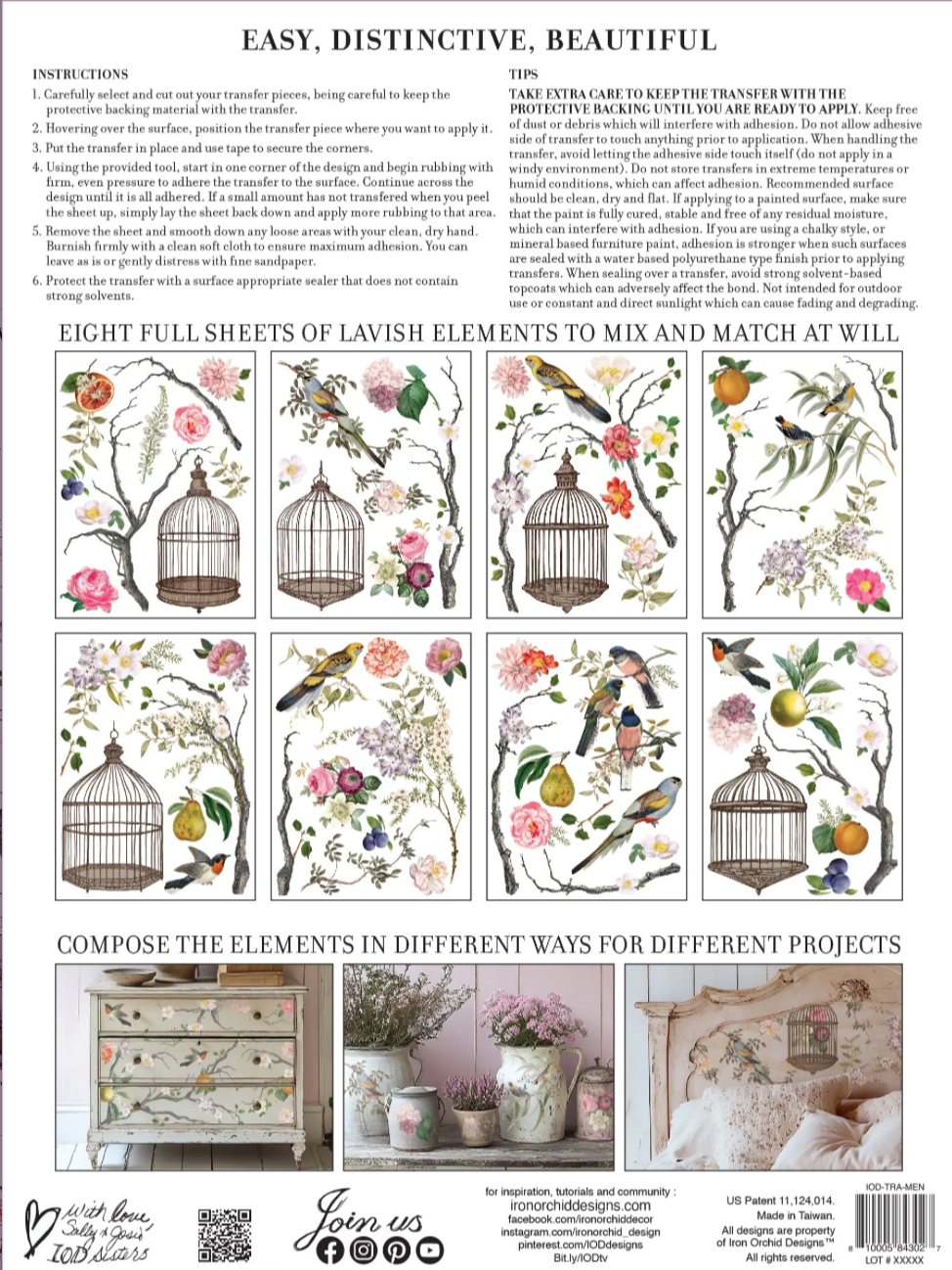 Menagerie IOD Transfer 12x16 Pad by Iron Orchid Designs