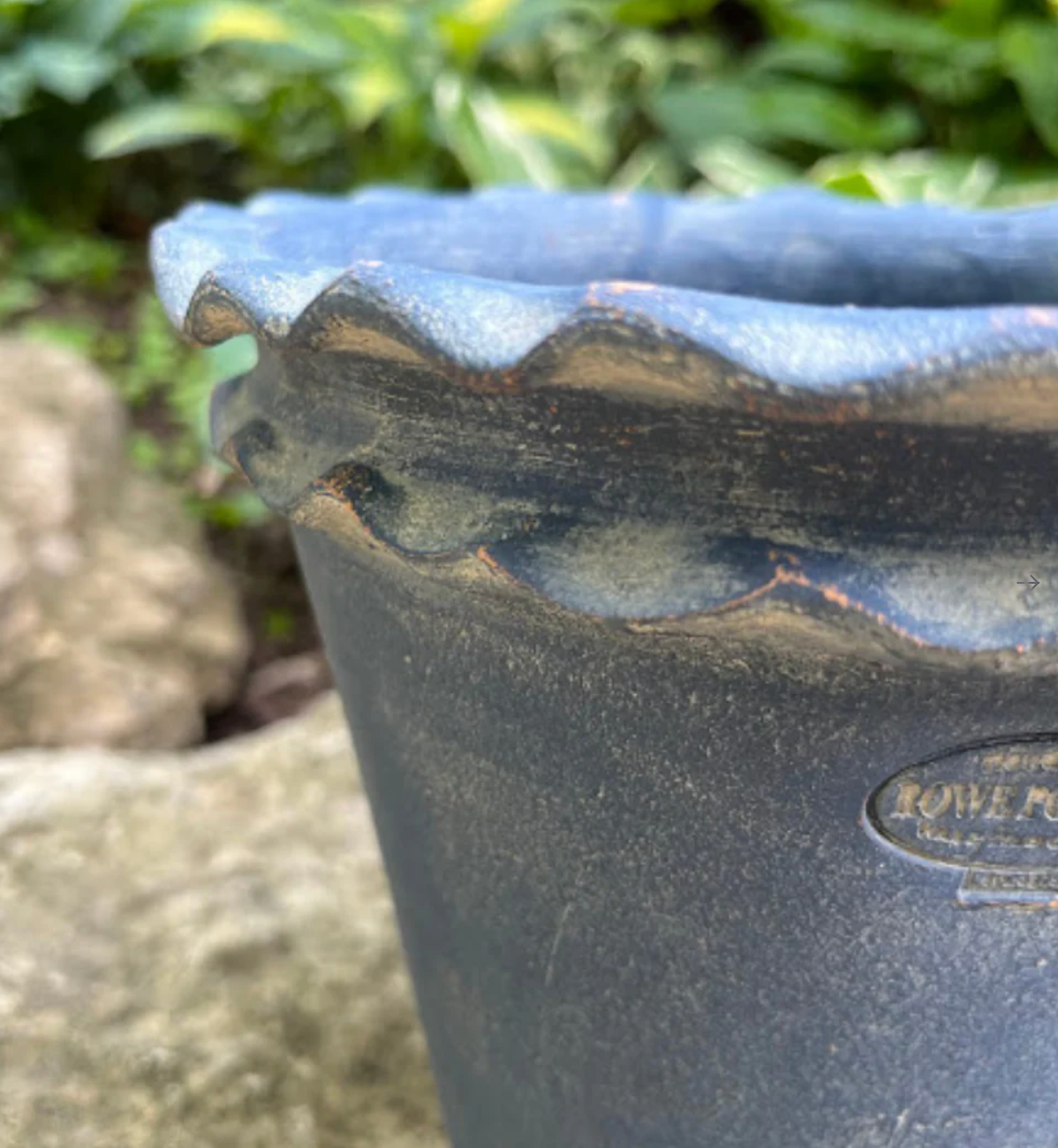 Galena Garden Pot #10 - Washed Blue