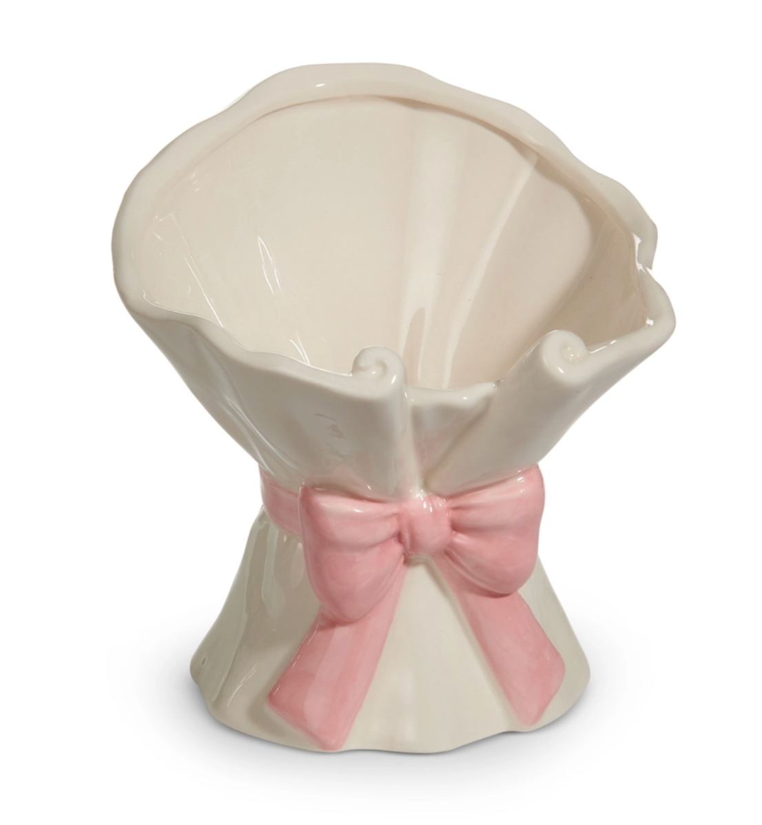 6.25" Pink Bow Planter