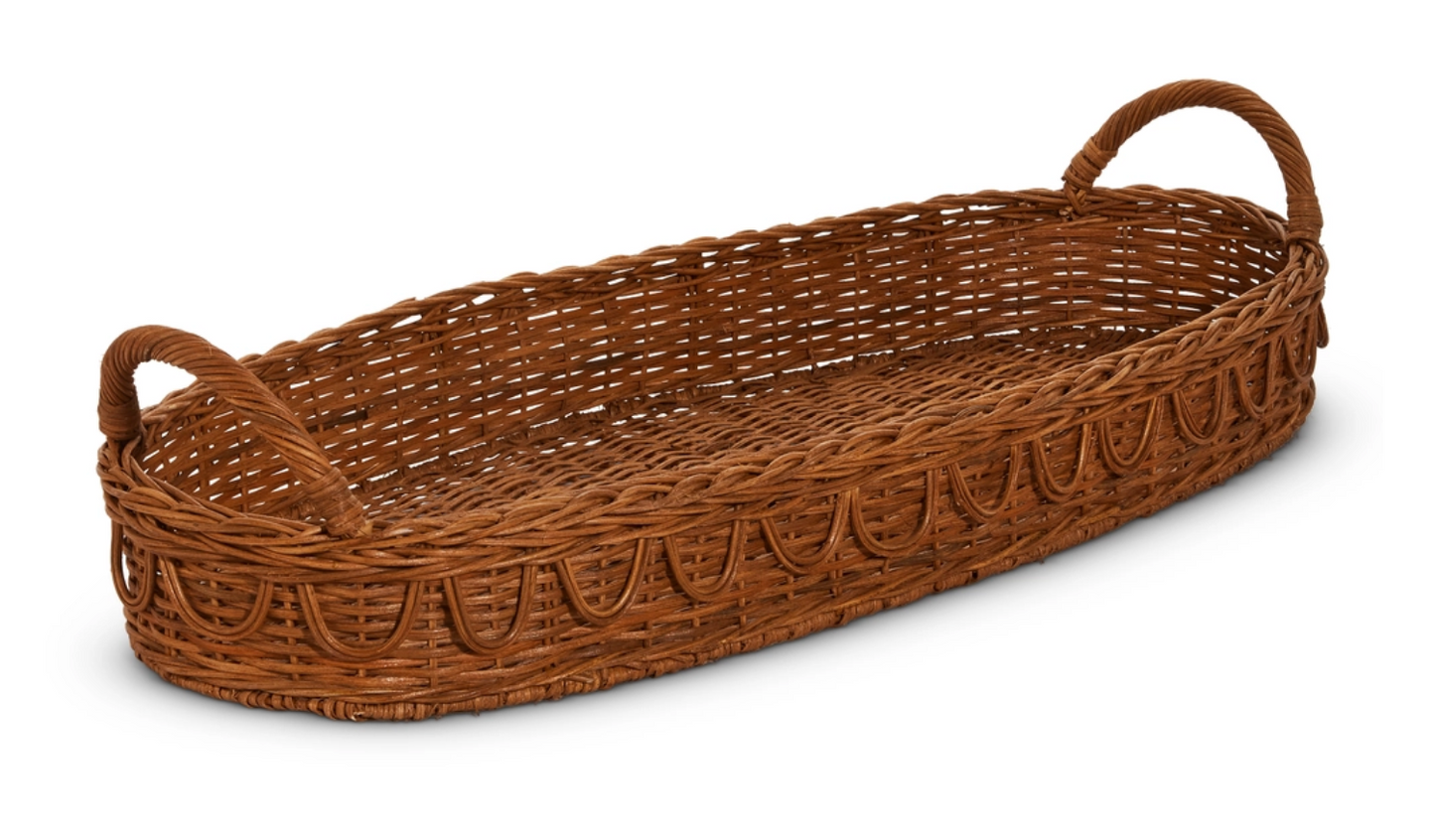 32" Oval Woven Tray