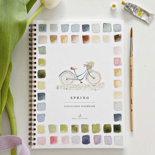 Spring Watercolor Workbook by Emily Lex Studio