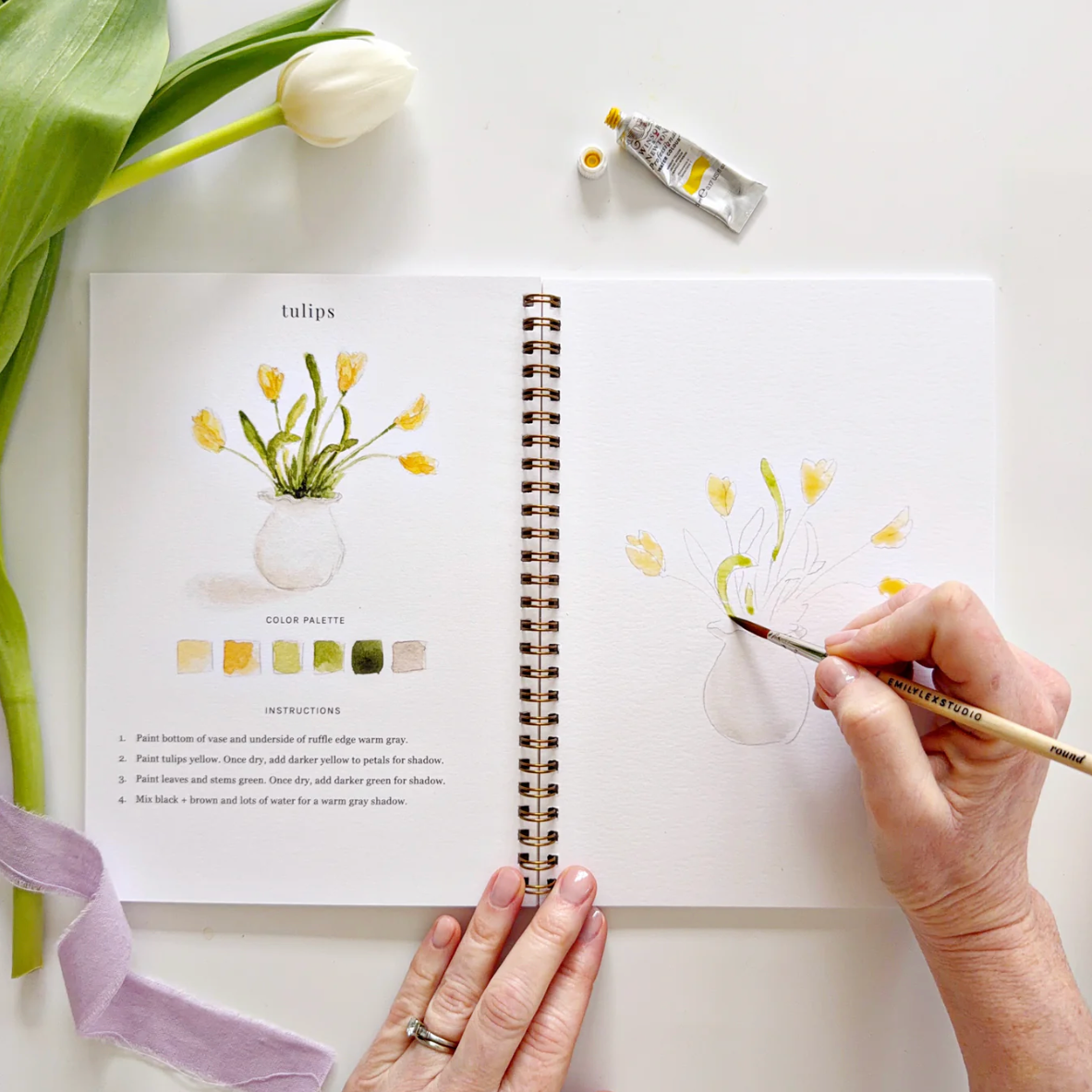 Spring Watercolor Workbook by Emily Lex Studio