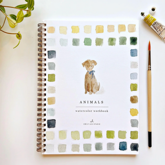 Animals Watercolor Workbook by Emily Lex Studio