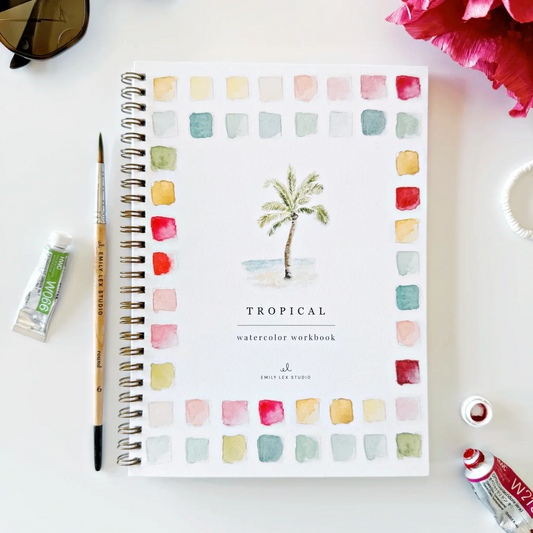 Tropical Watercolor Workbook by Emily Lex Studio