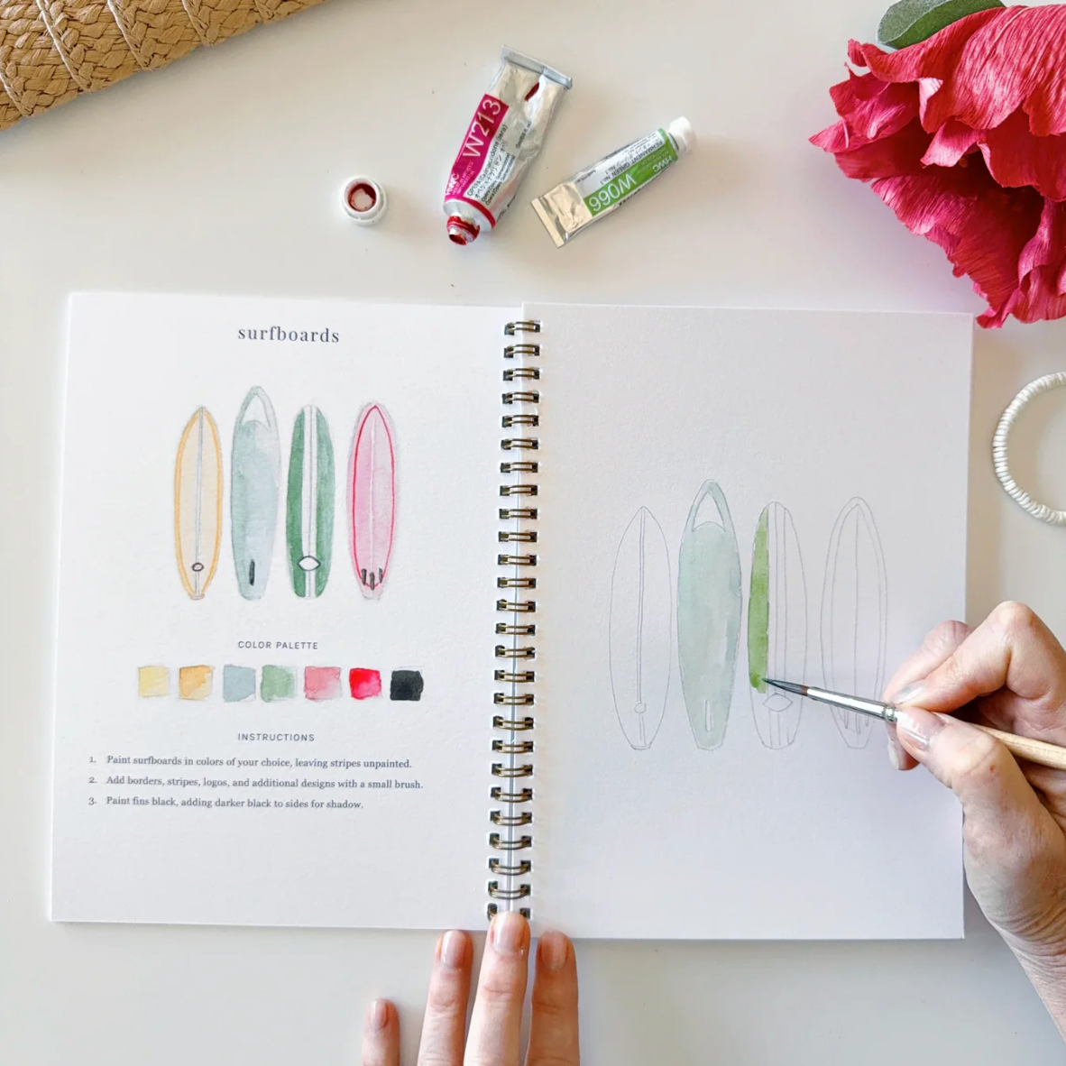 Tropical Watercolor Workbook by Emily Lex Studio