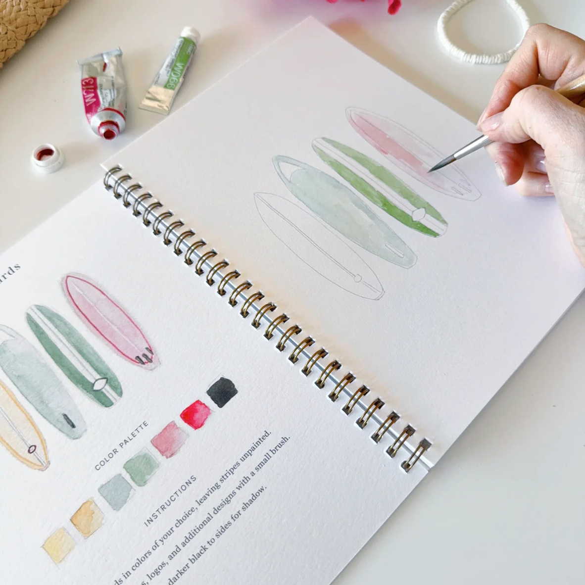 Tropical Watercolor Workbook by Emily Lex Studio