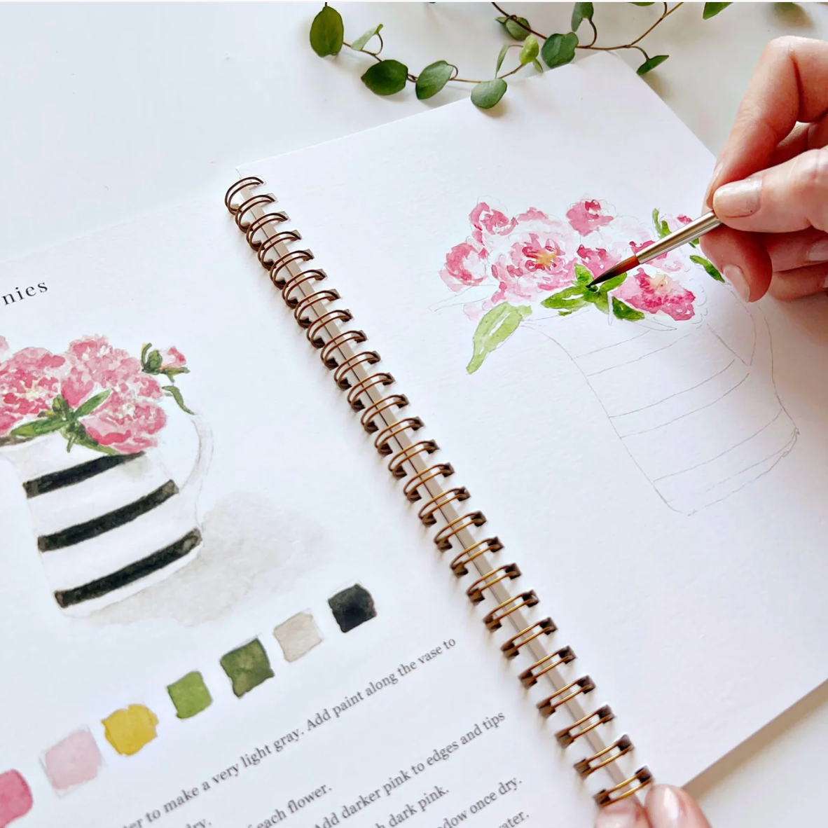 Bouquet Watercolor Workbook by Emily Lex Studio