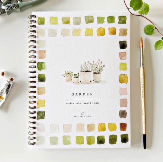 Garden Watercolor Workbook by Emily Lex Studio
