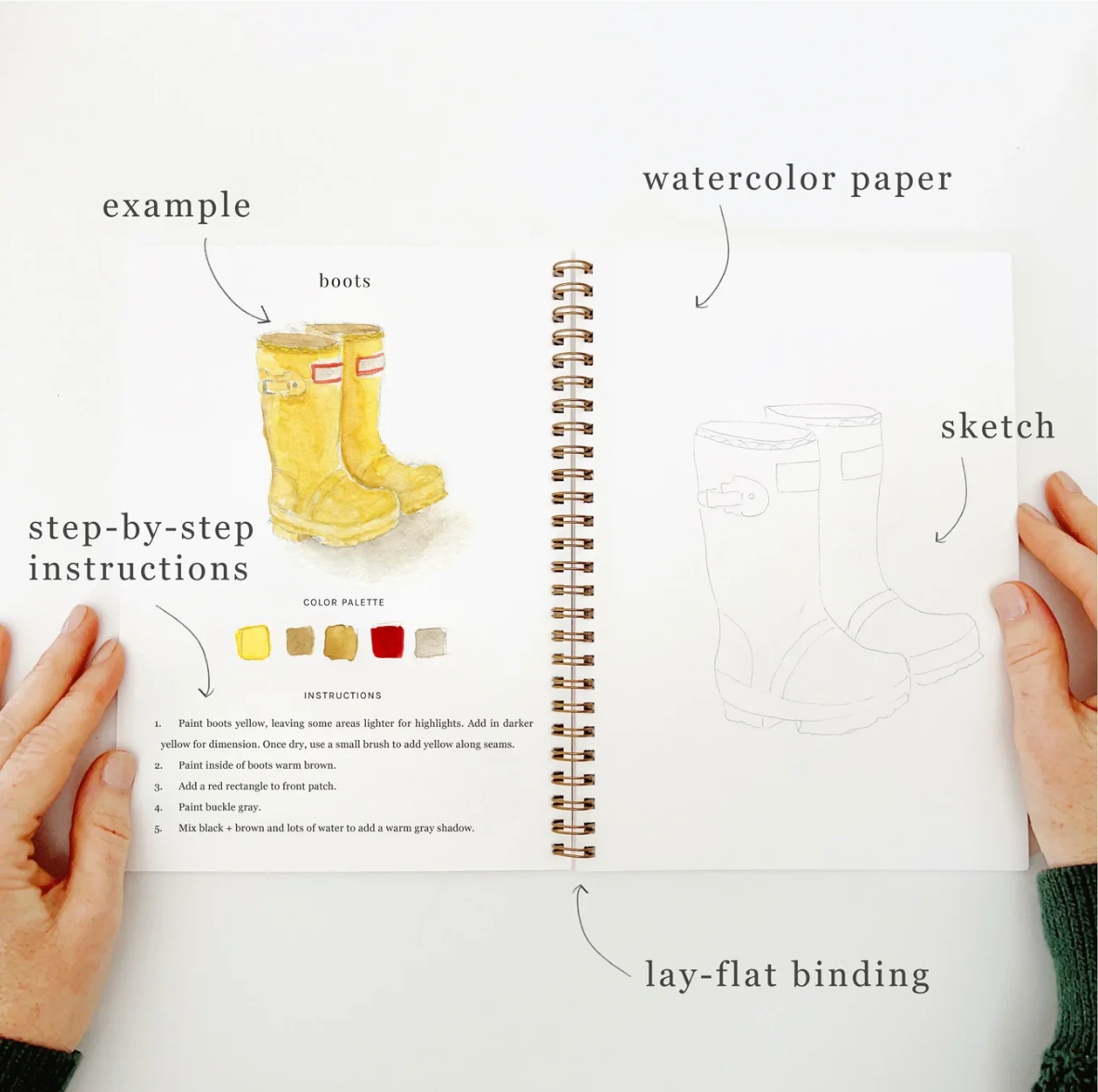 Garden Watercolor Workbook by Emily Lex Studio
