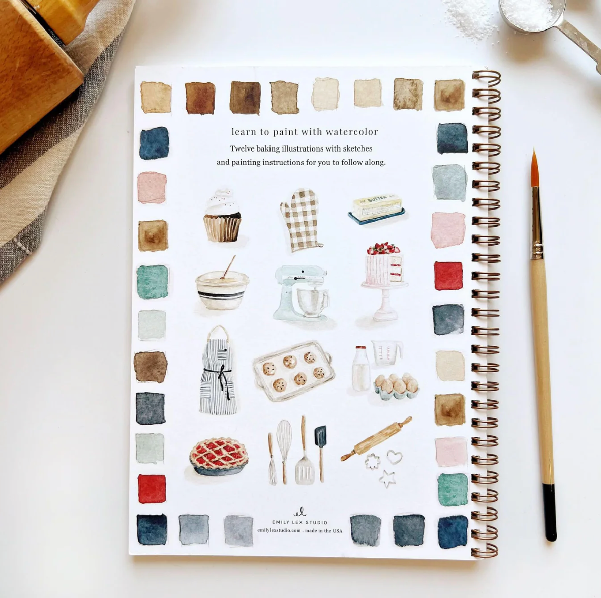 Baking Watercolor Workbook by Emily Lex Studio