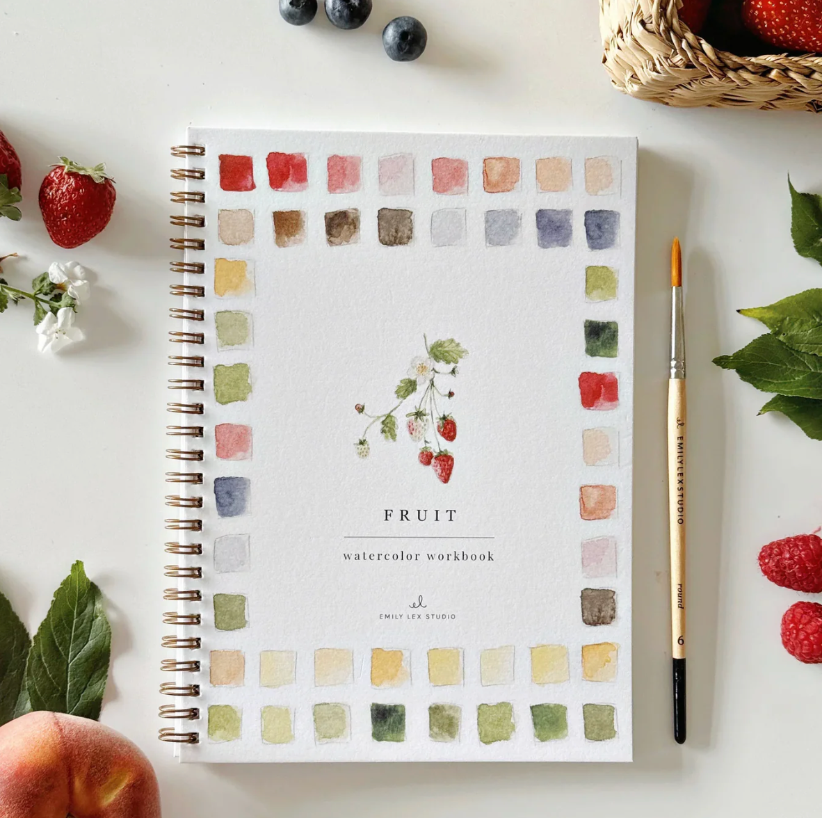 Fruit Watercolor Workbook by Emily Lex Studio