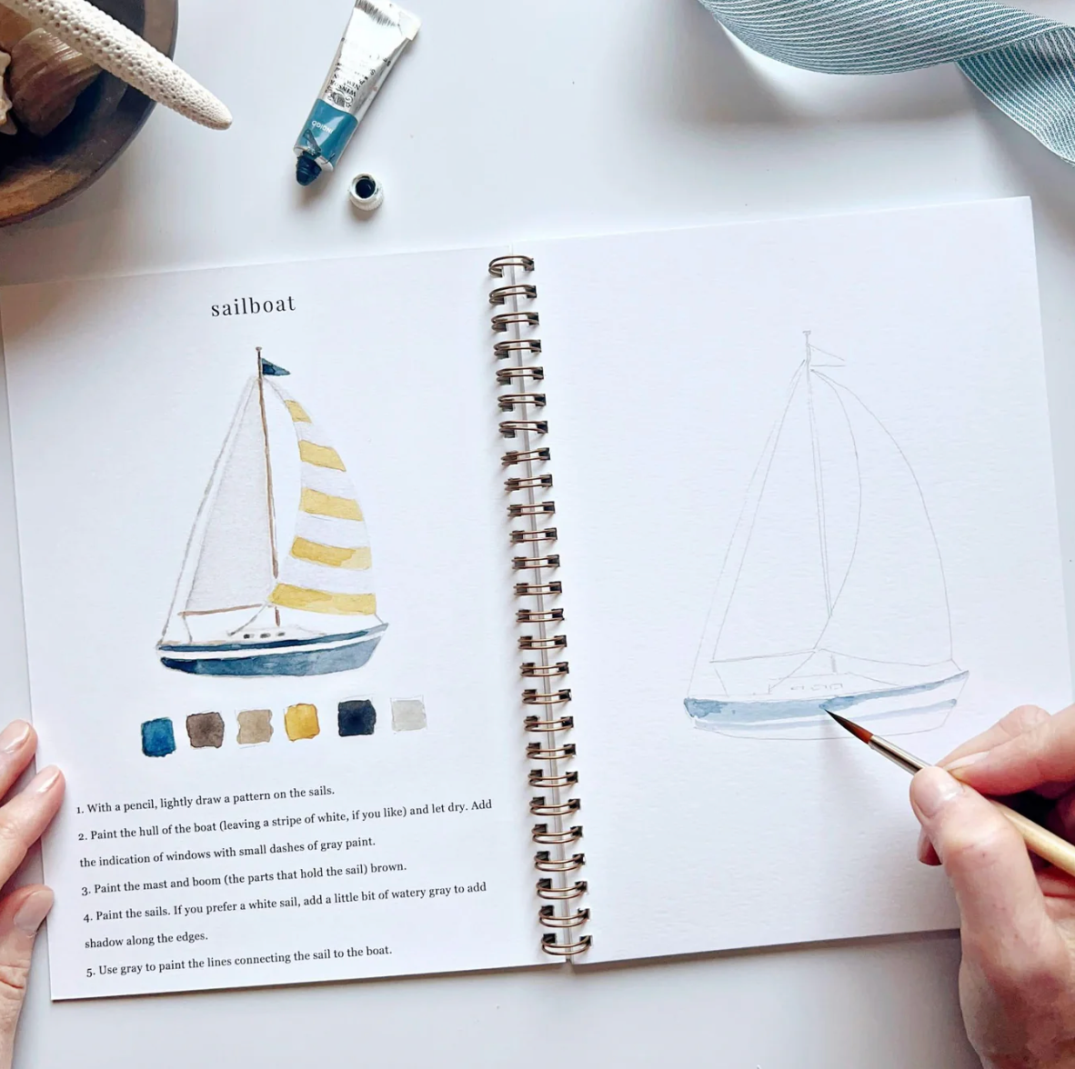 Seaside Watercolor Workbook by Emily Lex Studio
