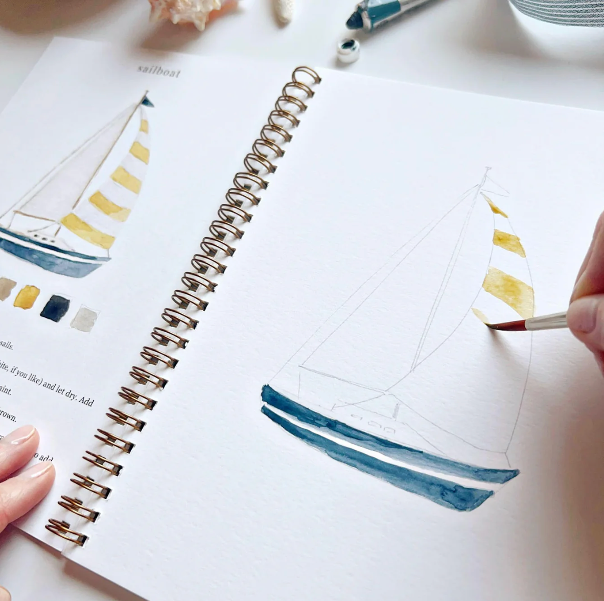 Seaside Watercolor Workbook by Emily Lex Studio