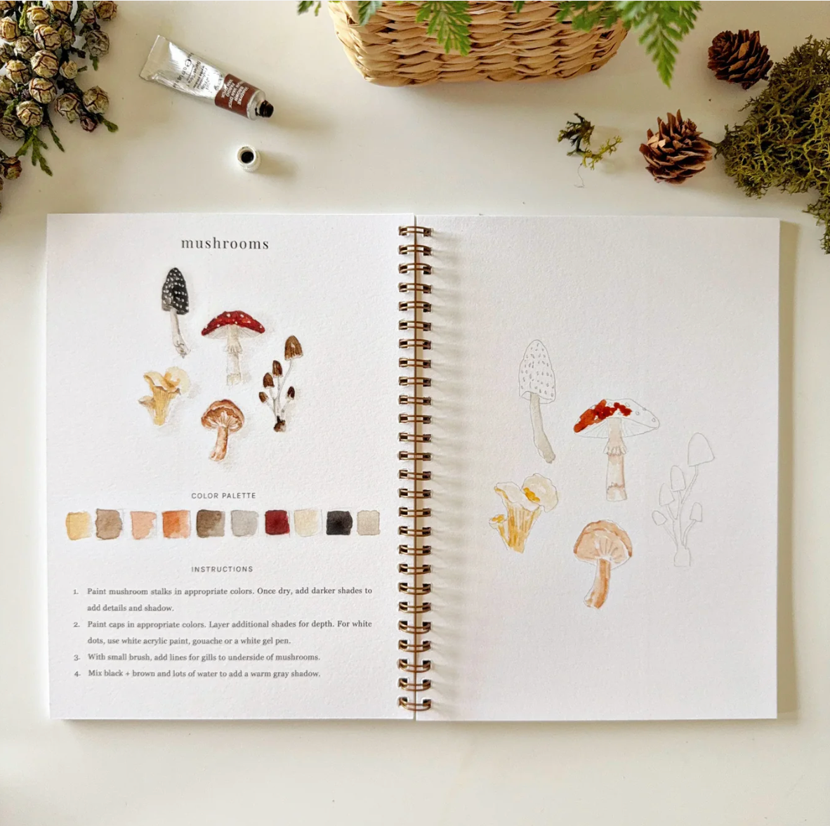 Woodland Watercolor Workbook by Emily Lex Studio