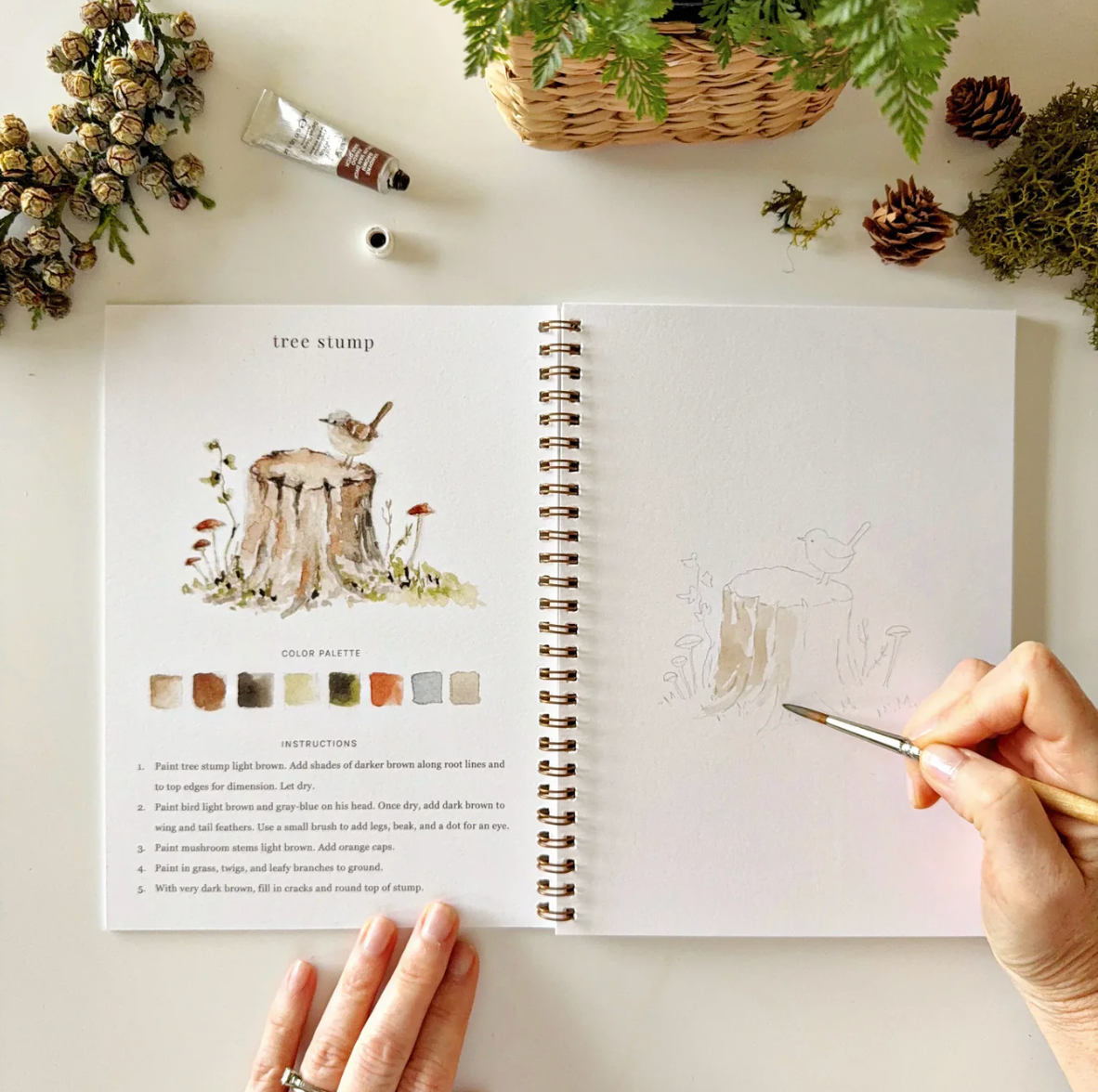 Woodland Watercolor Workbook by Emily Lex Studio