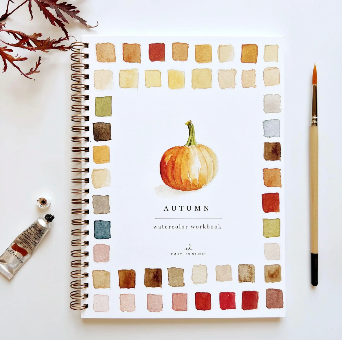 Autumn Watercolor Workbook by Emily Lex Studio