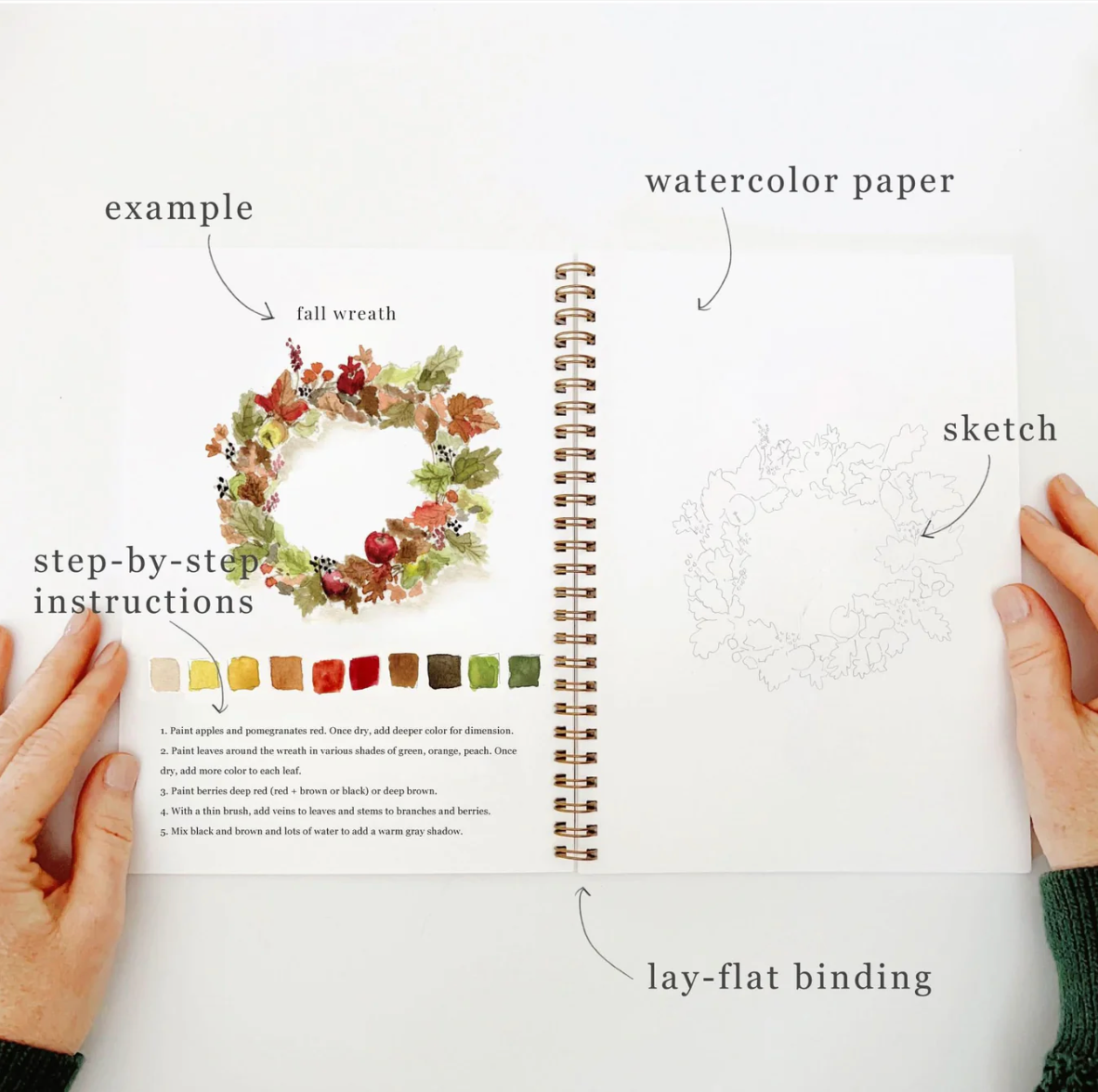 Autumn Watercolor Workbook by Emily Lex Studio