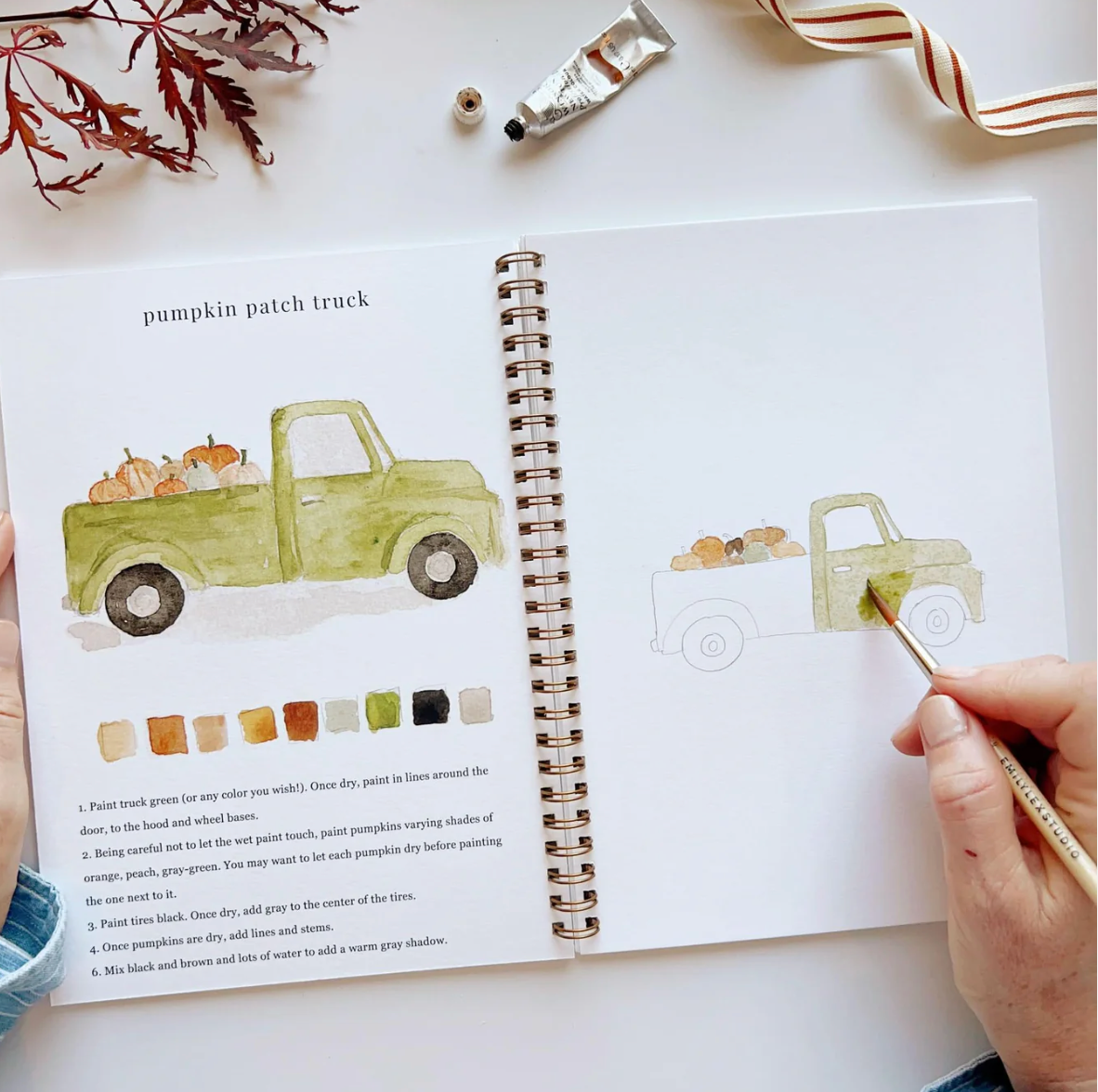 Autumn Watercolor Workbook by Emily Lex Studio