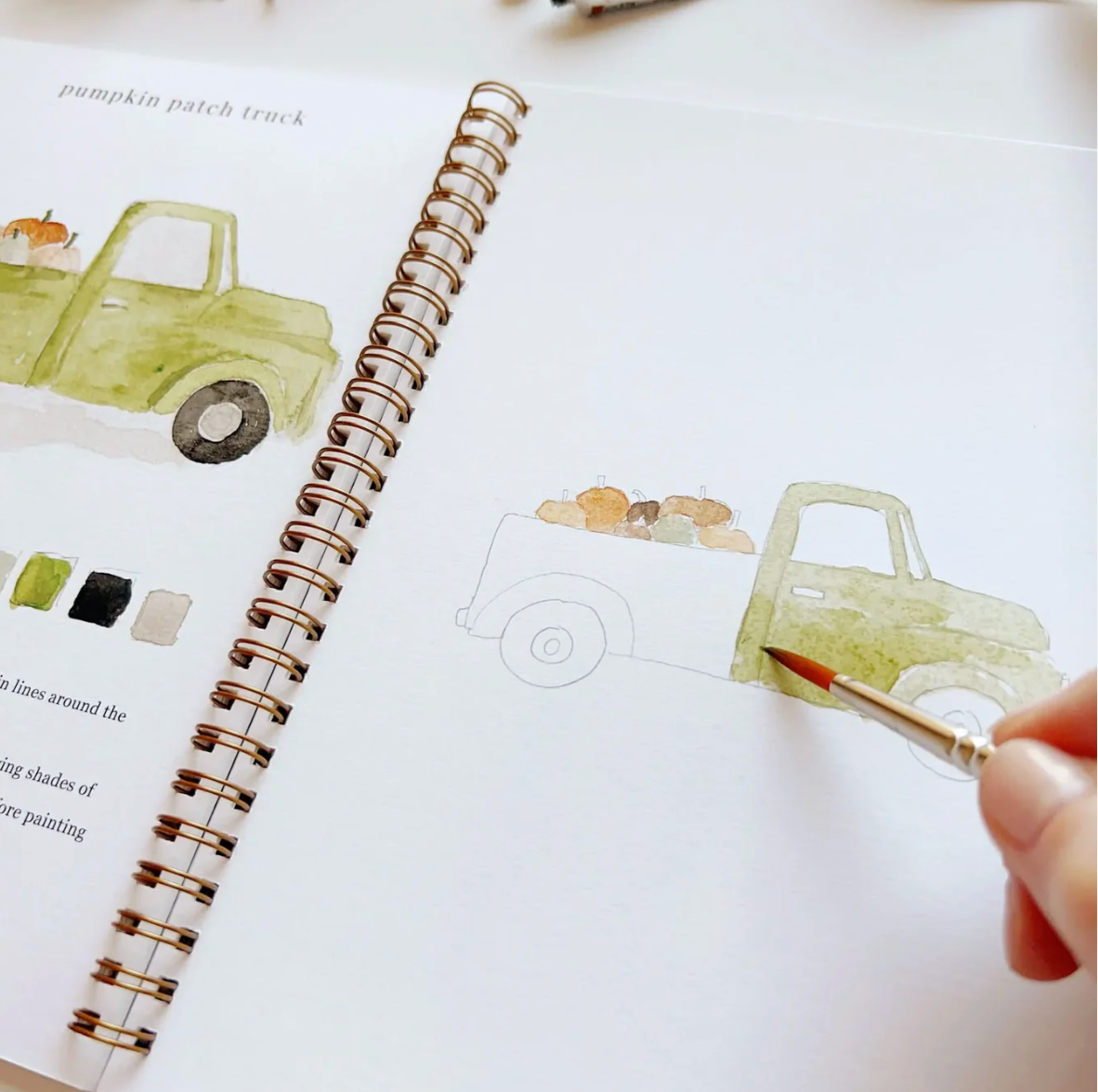 Autumn Watercolor Workbook by Emily Lex Studio