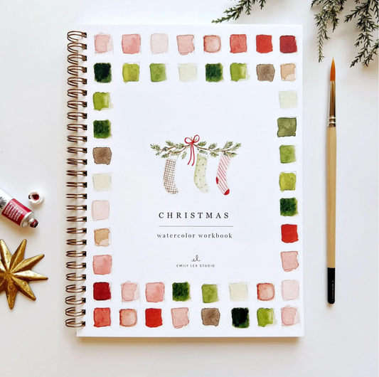 Christmas Watercolor Workbook by Emily Lex Studio