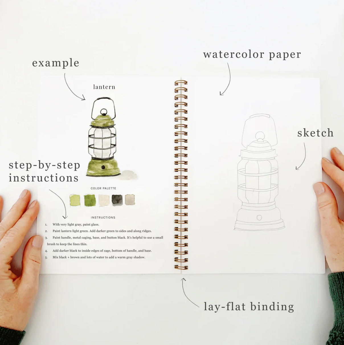 Camping Watercolor Workbook by Emily Lex Studio