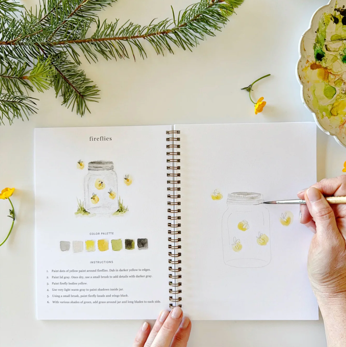 Camping Watercolor Workbook by Emily Lex Studio