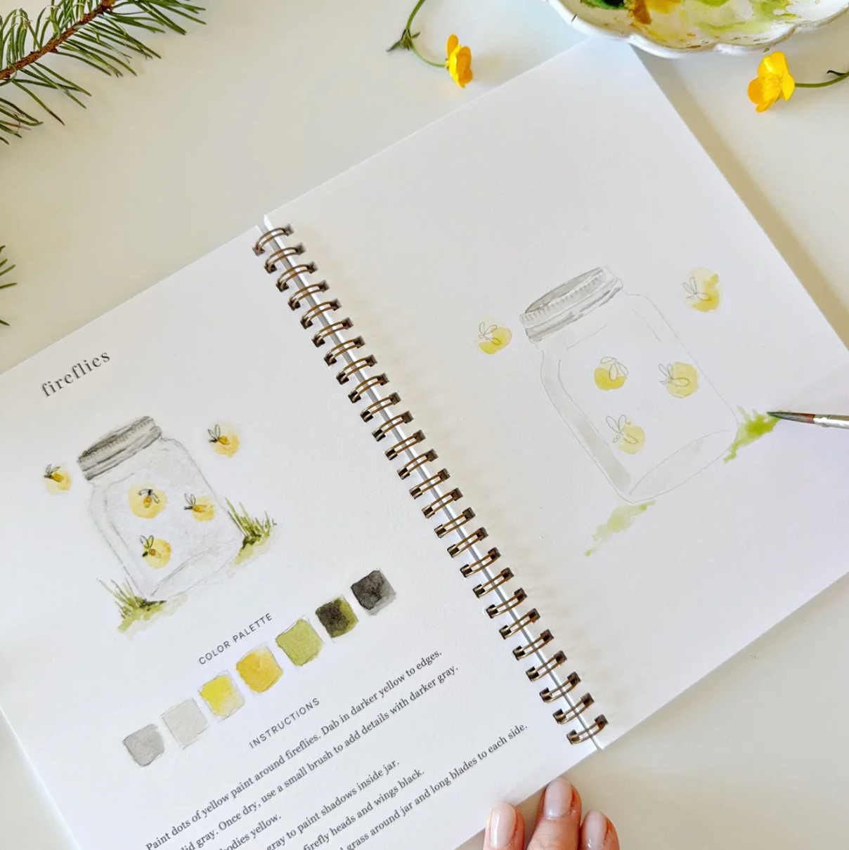 Camping Watercolor Workbook by Emily Lex Studio