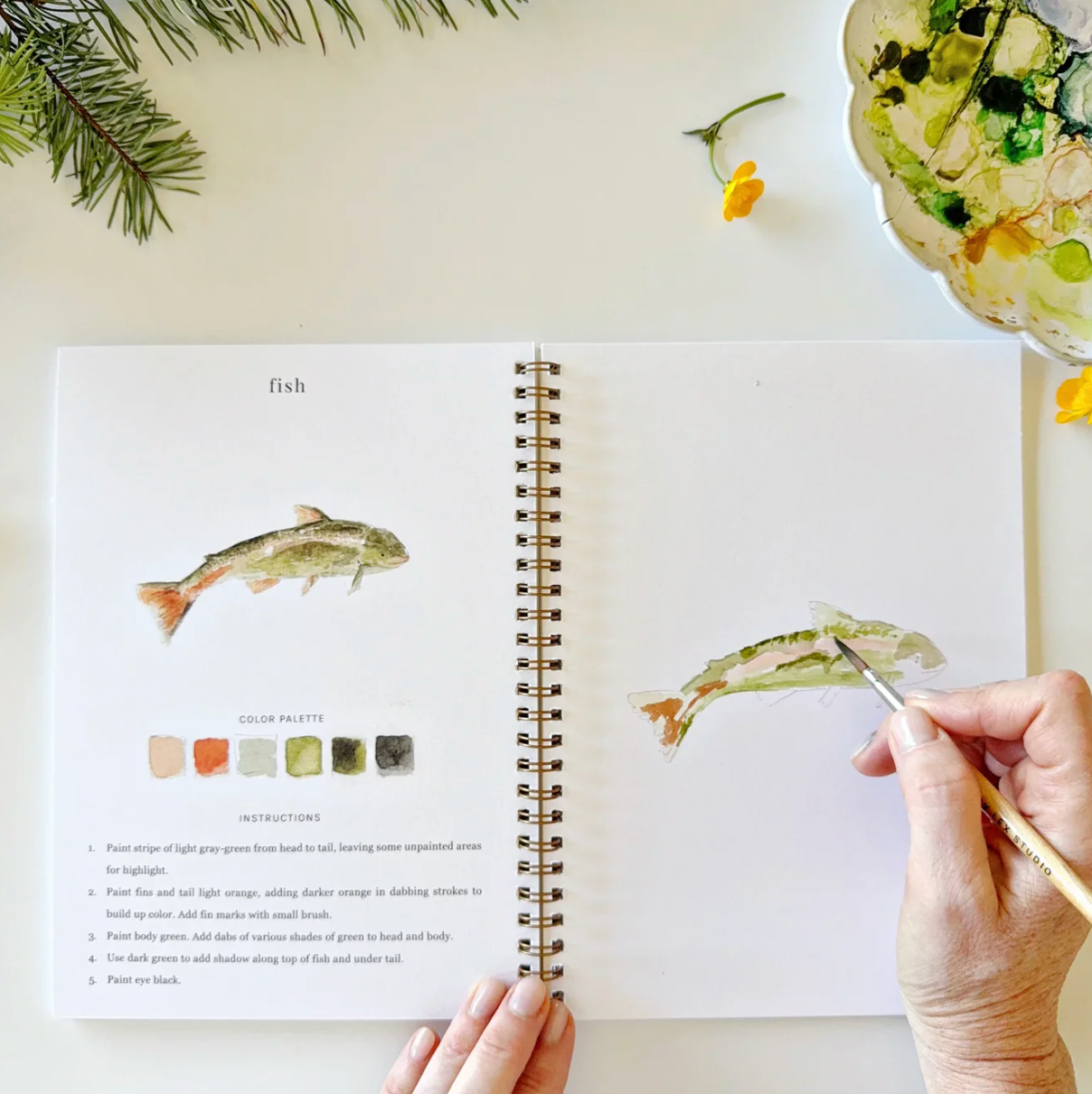 Camping Watercolor Workbook by Emily Lex Studio
