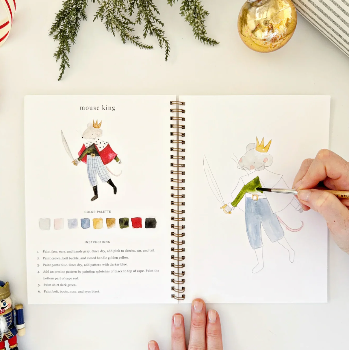 Nutcracker Watercolor Workbook by Emily Lex Studio