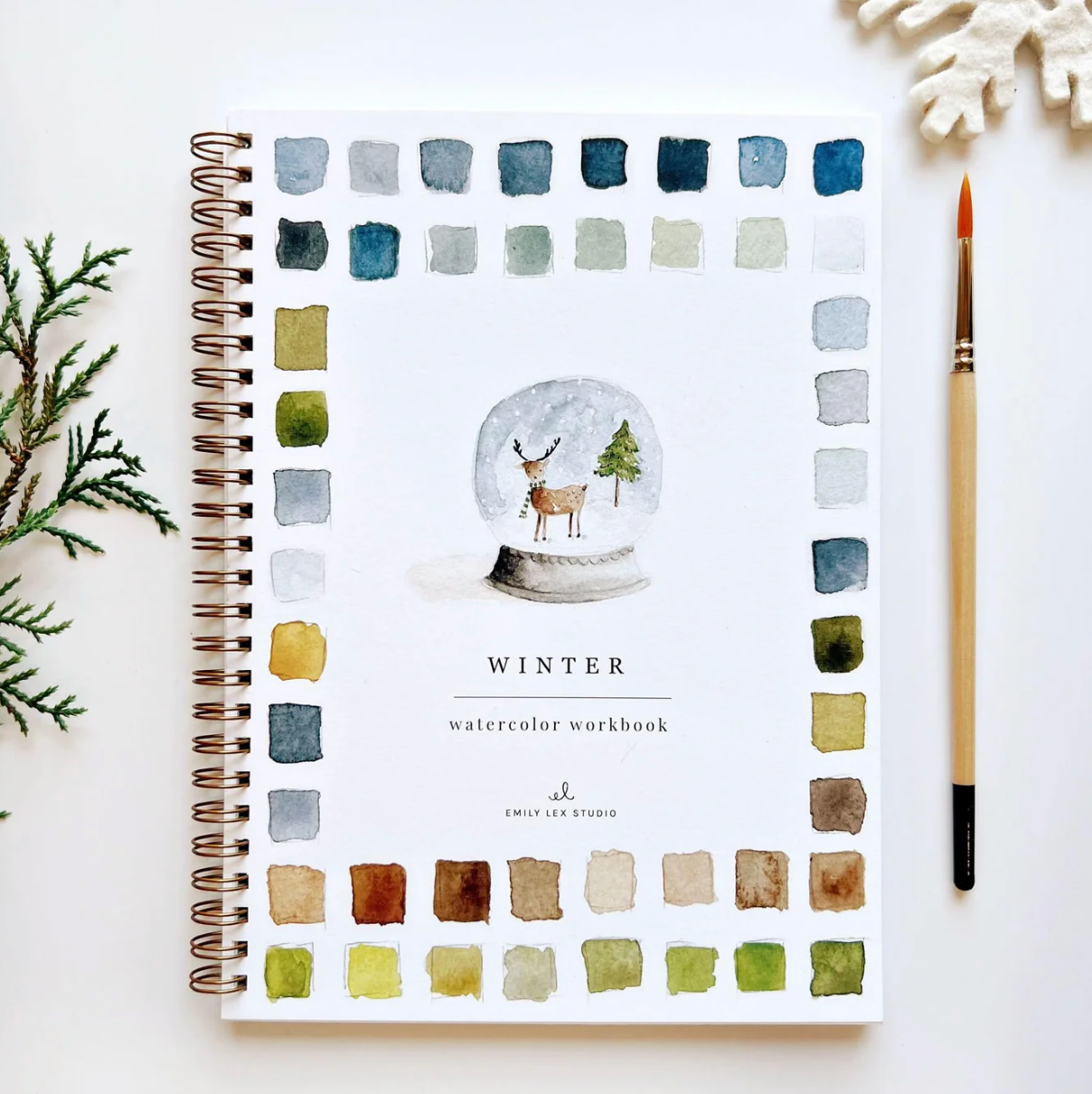 Winter Watercolor Workbook by Emily Lex Studio